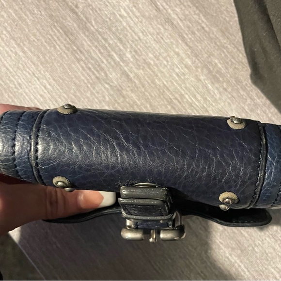 Chloe Navy Blue leather studded wallet - Picture 4 of 14